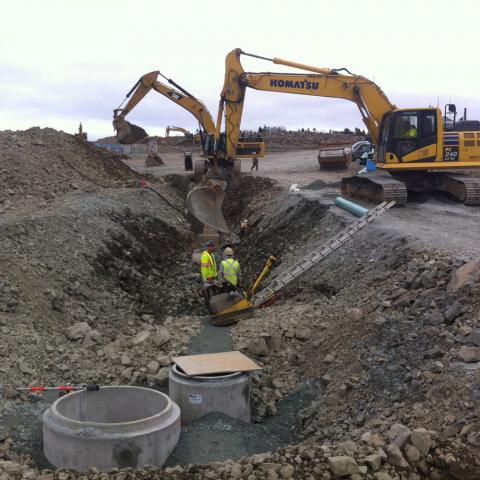 Rockingham main sewer installation